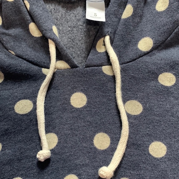 Alternative Apparel Blue with Polka Dots Hoodie Size US Small - Picture 3 of 9